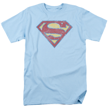 Light blue men's regular fit t-shirt with Superman Super S graphic