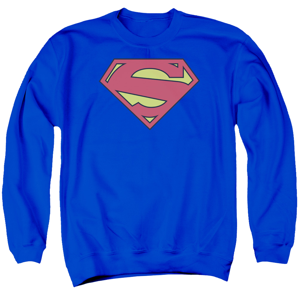 Superman New 52 Shield - Men's Crewneck Sweatshirt Men's Crewneck Sweatshirt Superman   
