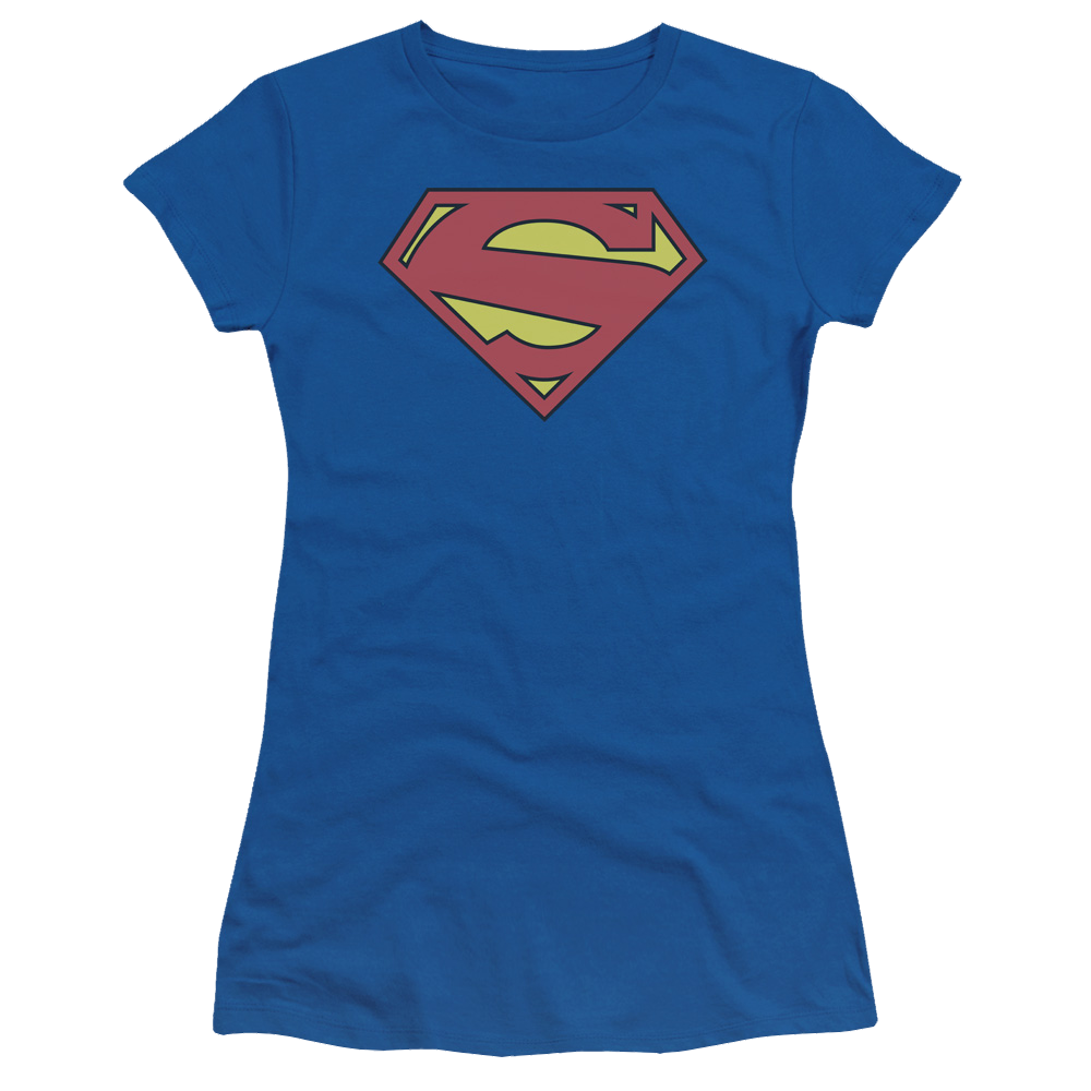 Superman New 52 Shield - Juniors T-Shirt Juniors T-Shirt Superman   