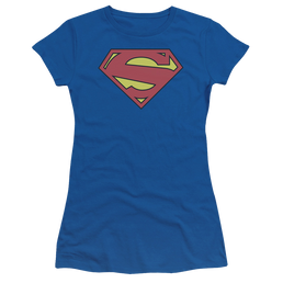 Superman New 52 Shield - Juniors T-Shirt Juniors T-Shirt Superman   