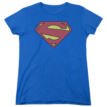 Royal women's t-shirt with Superman New 52 Shield graphic