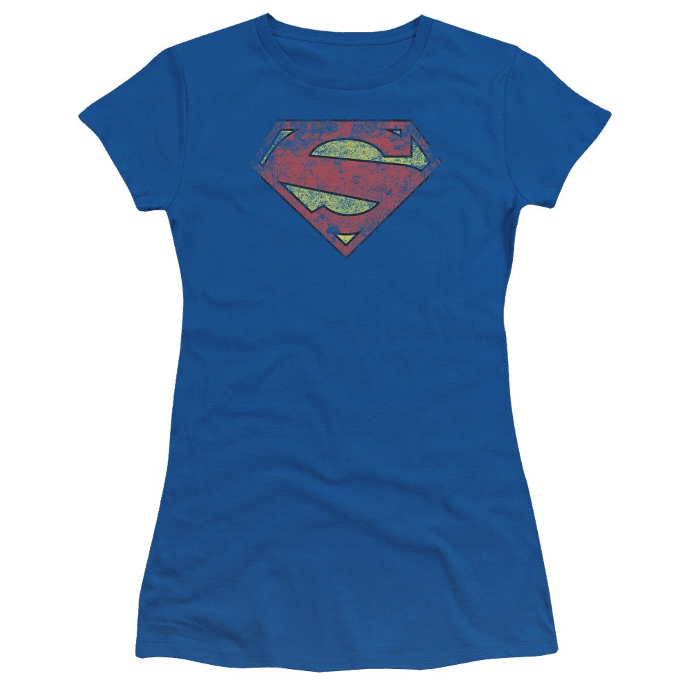 Superman New 52 Shield - Juniors T-Shirt Juniors T-Shirt Superman   