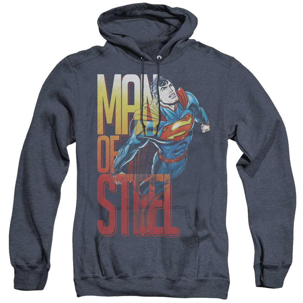 Superman Steel Flight - Heather Pullover Hoodie Heather Pullover Hoodie Superman   