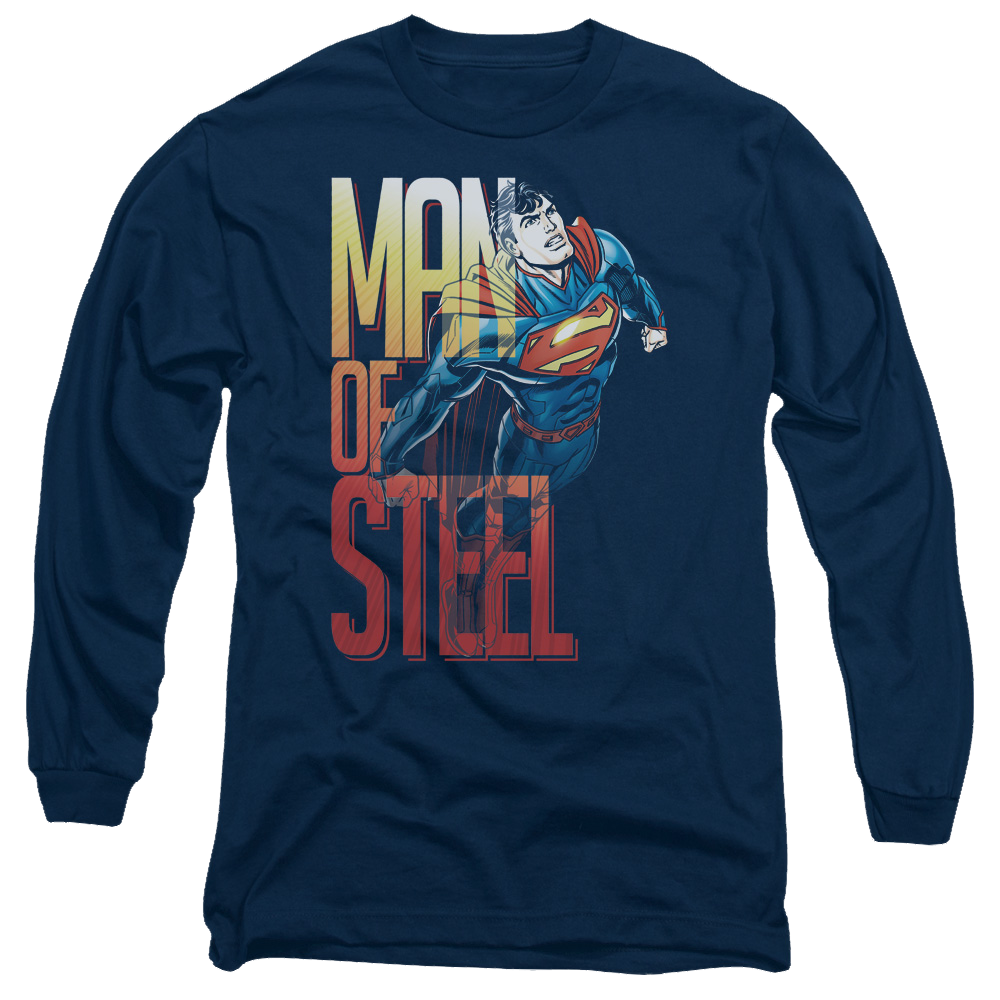 Superman Steel Flight - Men's Long Sleeve T-Shirt Men's Long Sleeve T-Shirt Superman   