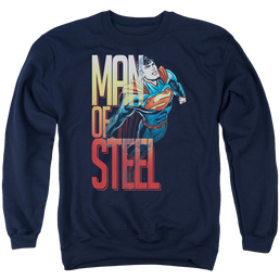 Superman Steel Flight - Men's Crewneck Sweatshirt Men's Crewneck Sweatshirt Superman   