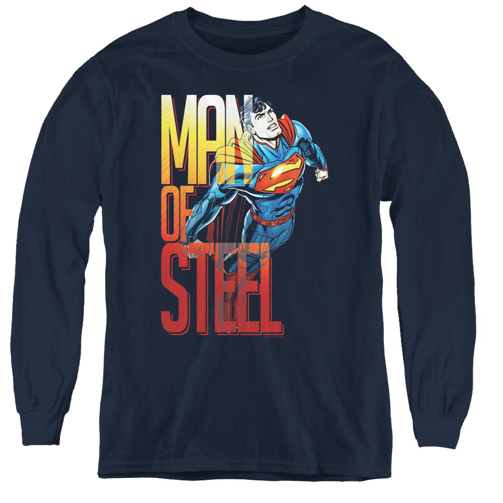 Superman Steel Flight - Youth Long Sleeve T-Shirt Youth Long Sleeve T-Shirt Superman   