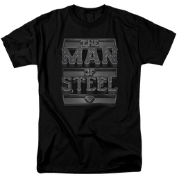 Superman Steel Text - Men's Regular Fit T-Shirt Men's Regular Fit T-Shirt Superman   