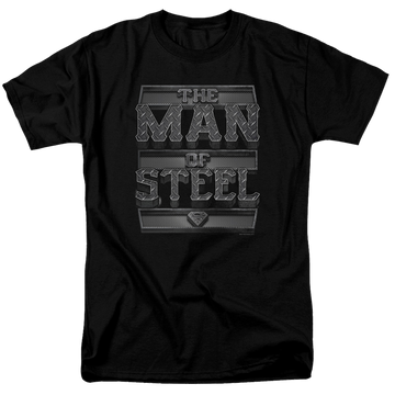 Superman Steel Text - Men's Regular Fit T-Shirt Men's Regular Fit T-Shirt Superman   