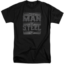 Superman Steel Text - Men's Tall Fit T-Shirt Men's Tall Fit T-Shirt Superman   