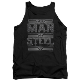 Superman Steel Text - Men's Tank Top Men's Tank Superman   