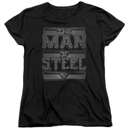 Superman Steel Text - Women's T-Shirt Women's T-Shirt Superman   