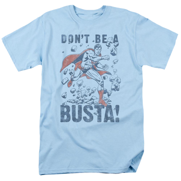 Light blue men's regular fit t-shirt with Superman Busta graphic