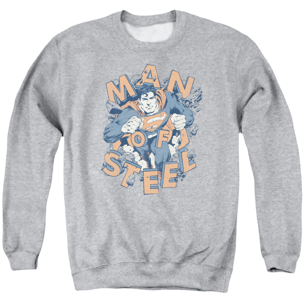 Superman Coming Through - Men's Crewneck Sweatshirt Men's Crewneck Sweatshirt Superman   