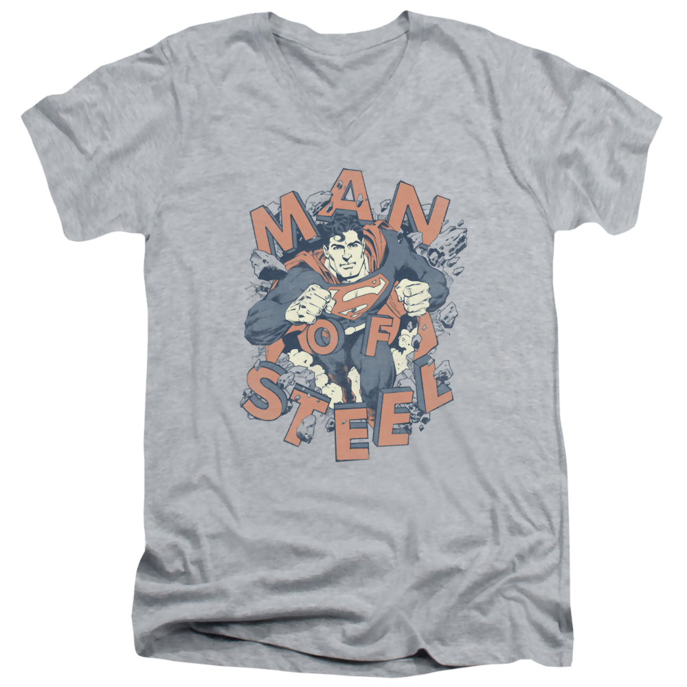 Superman Coming Through - Men's V-Neck T-Shirt Men's V-Neck T-Shirt Superman   