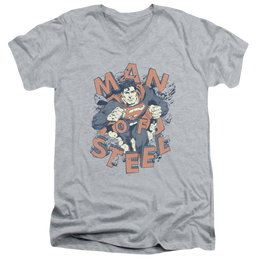 Superman Coming Through - Men's V-Neck T-Shirt Men's V-Neck T-Shirt Superman   
