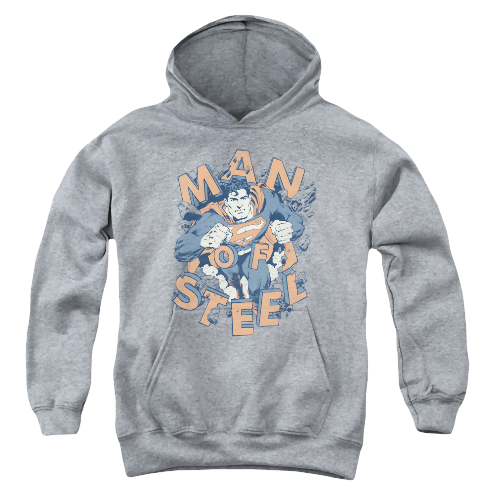 Superman Coming Through - Youth Hoodie Youth Hoodie (Ages 8-12) Superman   