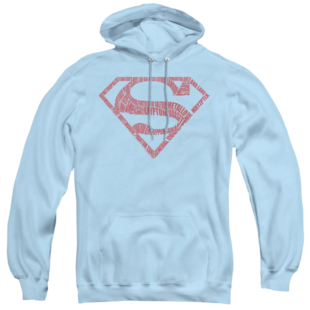 Superman Word Shield - Pullover Hoodie Pullover Hoodie Superman   