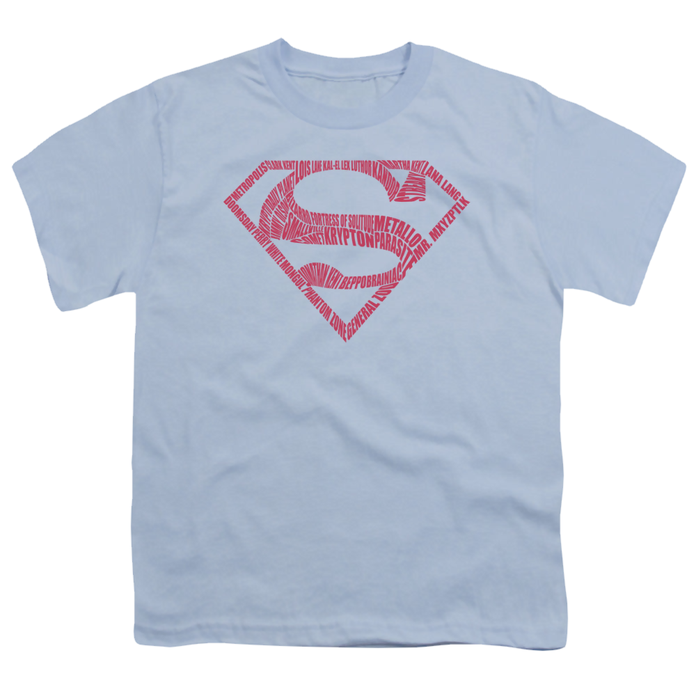 Superman Word Shield - Youth T-Shirt Youth T-Shirt (Ages 8-12) Superman   