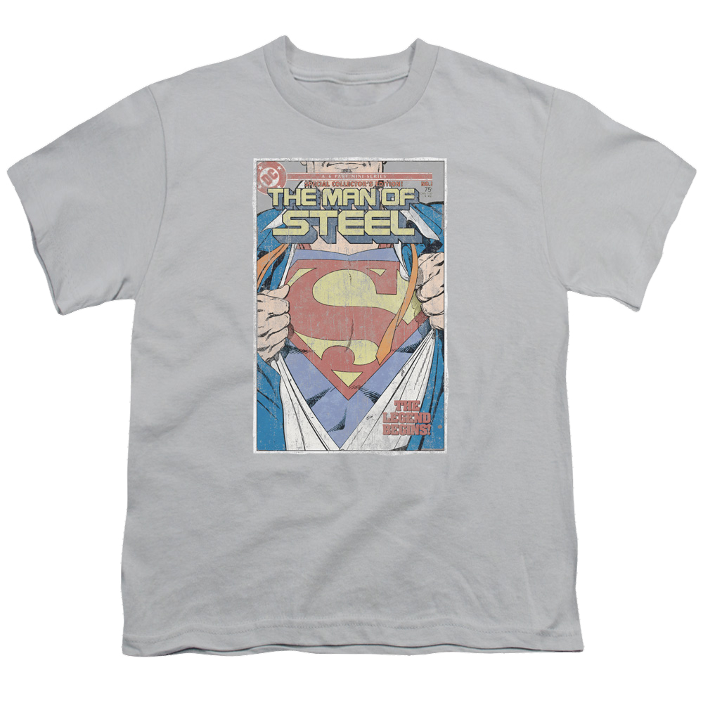 Superman Mos Cover - Youth T-Shirt Youth T-Shirt (Ages 8-12) Superman   