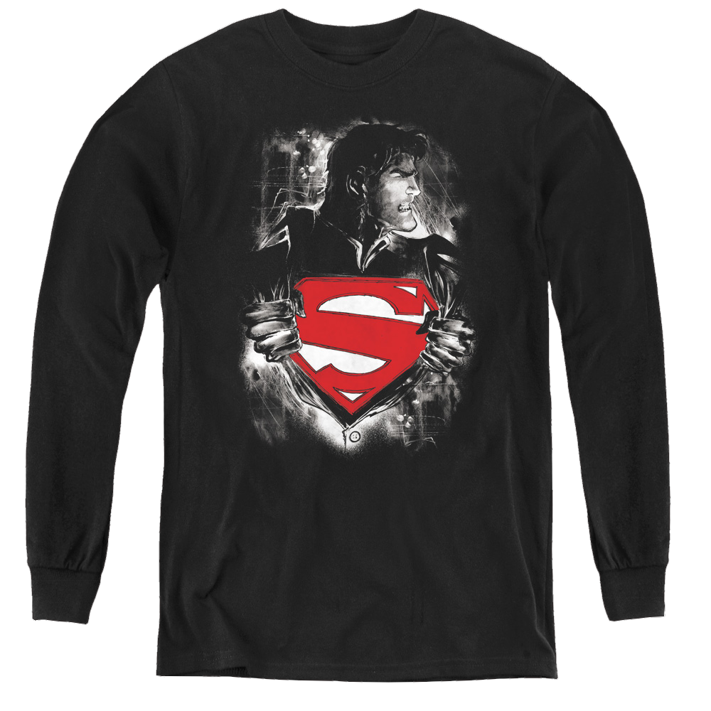 Superman Darkest Hour - Youth Long Sleeve T-Shirt Youth Long Sleeve T-Shirt Superman   