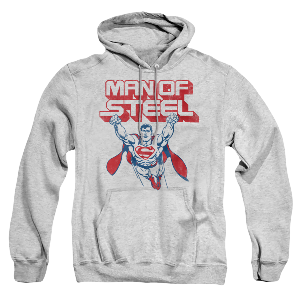 Superman Steel Retro - Pullover Hoodie Pullover Hoodie Superman   