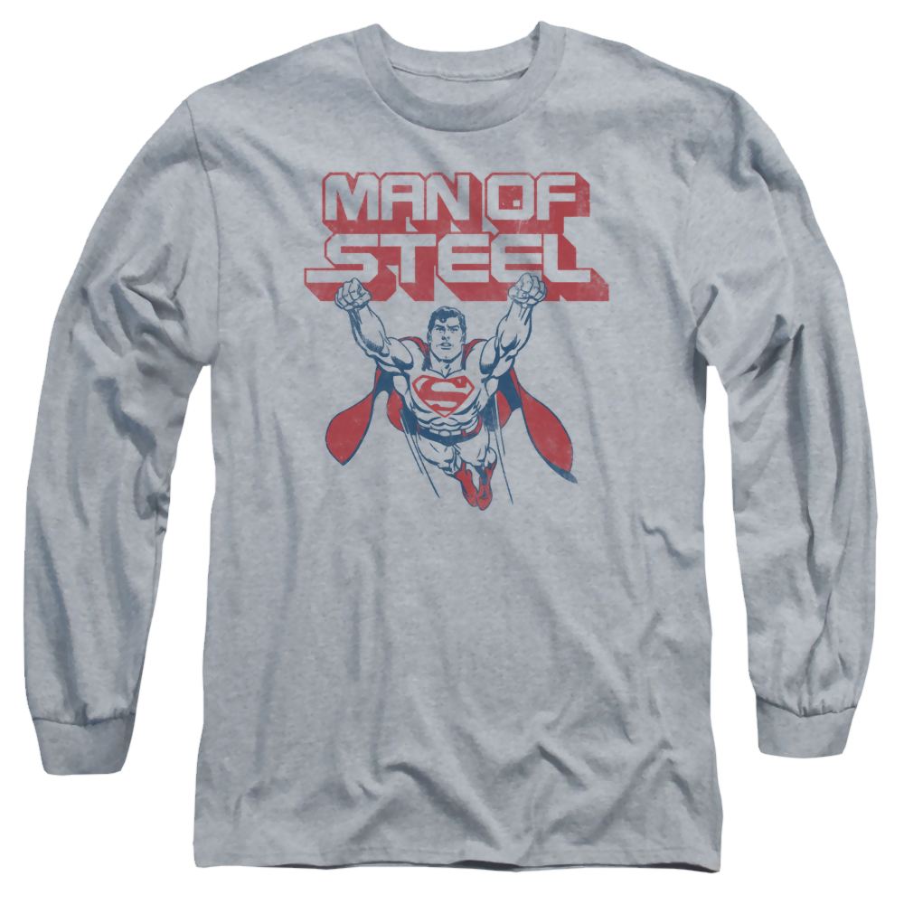 Superman Steel Retro - Men's Long Sleeve T-Shirt Men's Long Sleeve T-Shirt Superman   