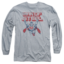 Superman Steel Retro - Men's Long Sleeve T-Shirt Men's Long Sleeve T-Shirt Superman   
