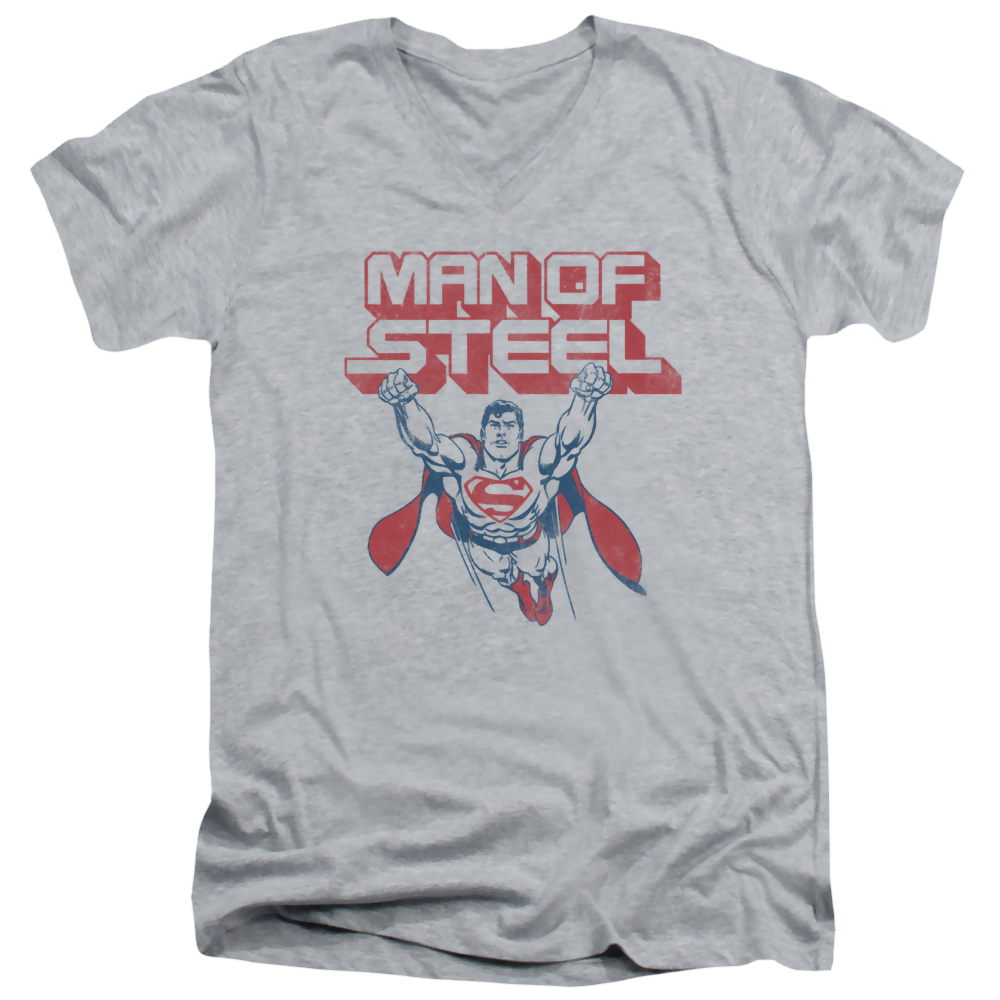 Superman Steel Retro - Men's V-Neck T-Shirt Men's V-Neck T-Shirt Superman   