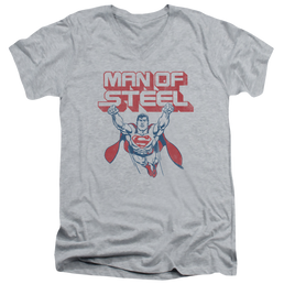 Superman Steel Retro - Men's V-Neck T-Shirt Men's V-Neck T-Shirt Superman   