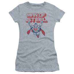 Superman Steel Retro - Juniors T-Shirt Juniors T-Shirt Superman   