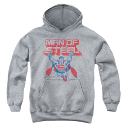 Superman Steel Retro - Youth Hoodie Youth Hoodie (Ages 8-12) Superman   