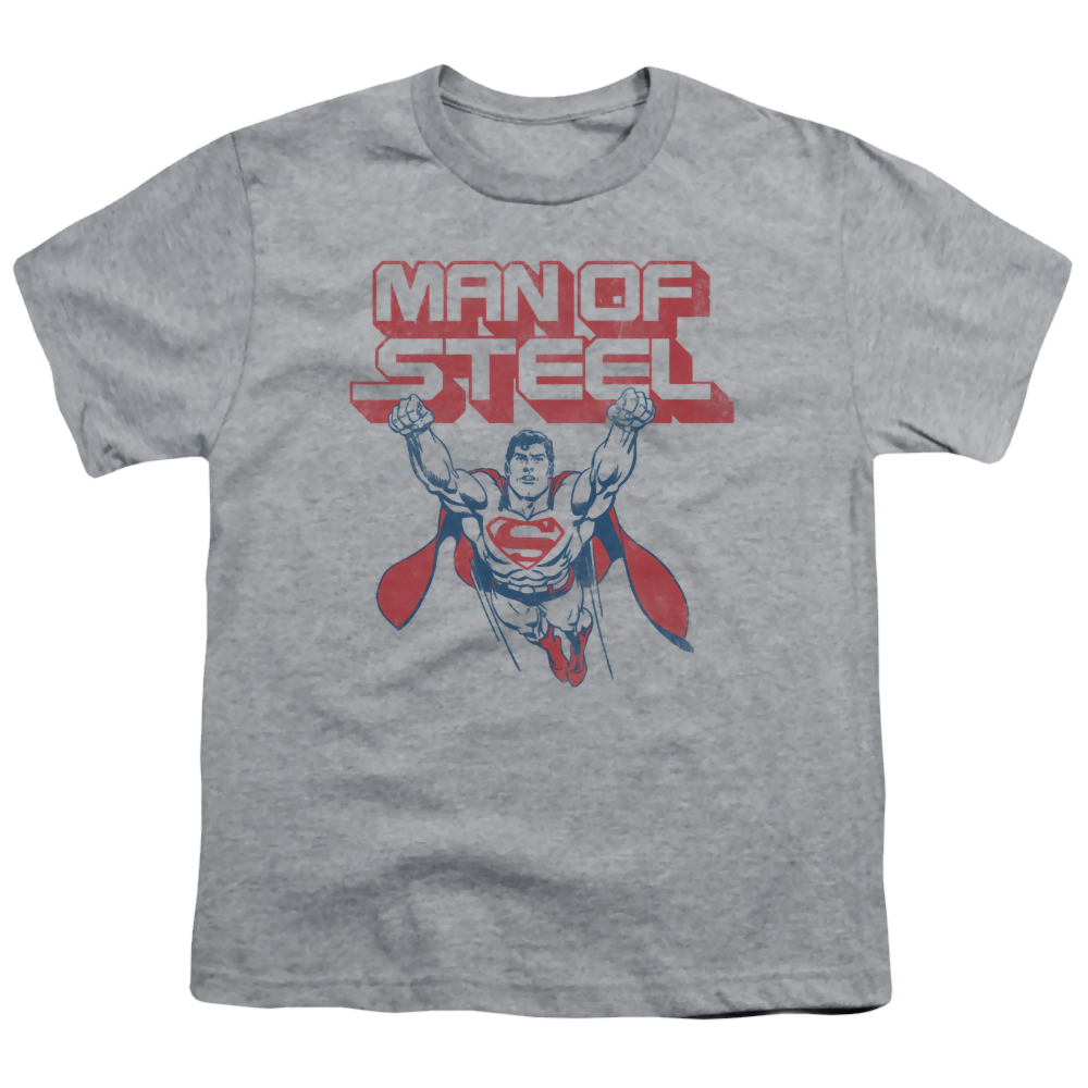 Superman Steel Retro - Youth T-Shirt Youth T-Shirt (Ages 8-12) Superman   