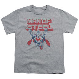 Superman Steel Retro - Youth T-Shirt Youth T-Shirt (Ages 8-12) Superman   