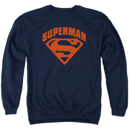 Superman Super Shield - Men's Crewneck Sweatshirt Men's Crewneck Sweatshirt Superman   