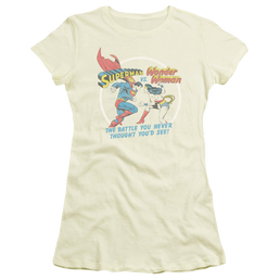 Superman Battle Of The Sexes - Juniors T-Shirt Juniors T-Shirt Superman   