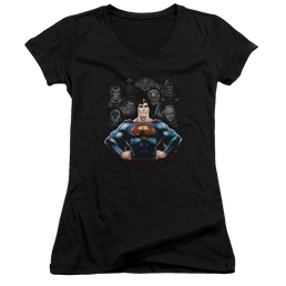 Superman Villains - Juniors V-Neck T-Shirt Juniors V-Neck T-Shirt Superman   