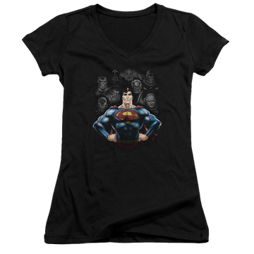 Superman Villains - Juniors V-Neck T-Shirt Juniors V-Neck T-Shirt Superman   