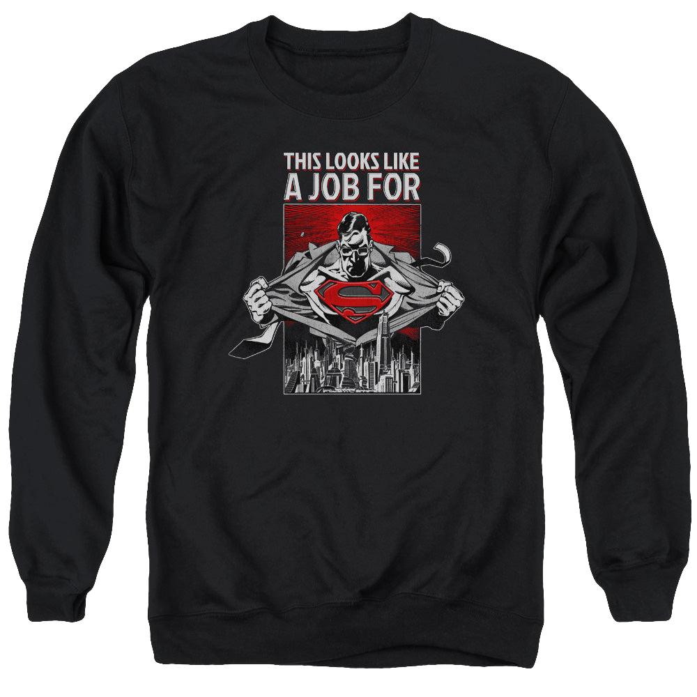 Superman Watchful Eye - Men's Crewneck Sweatshirt Men's Crewneck Sweatshirt Superman   