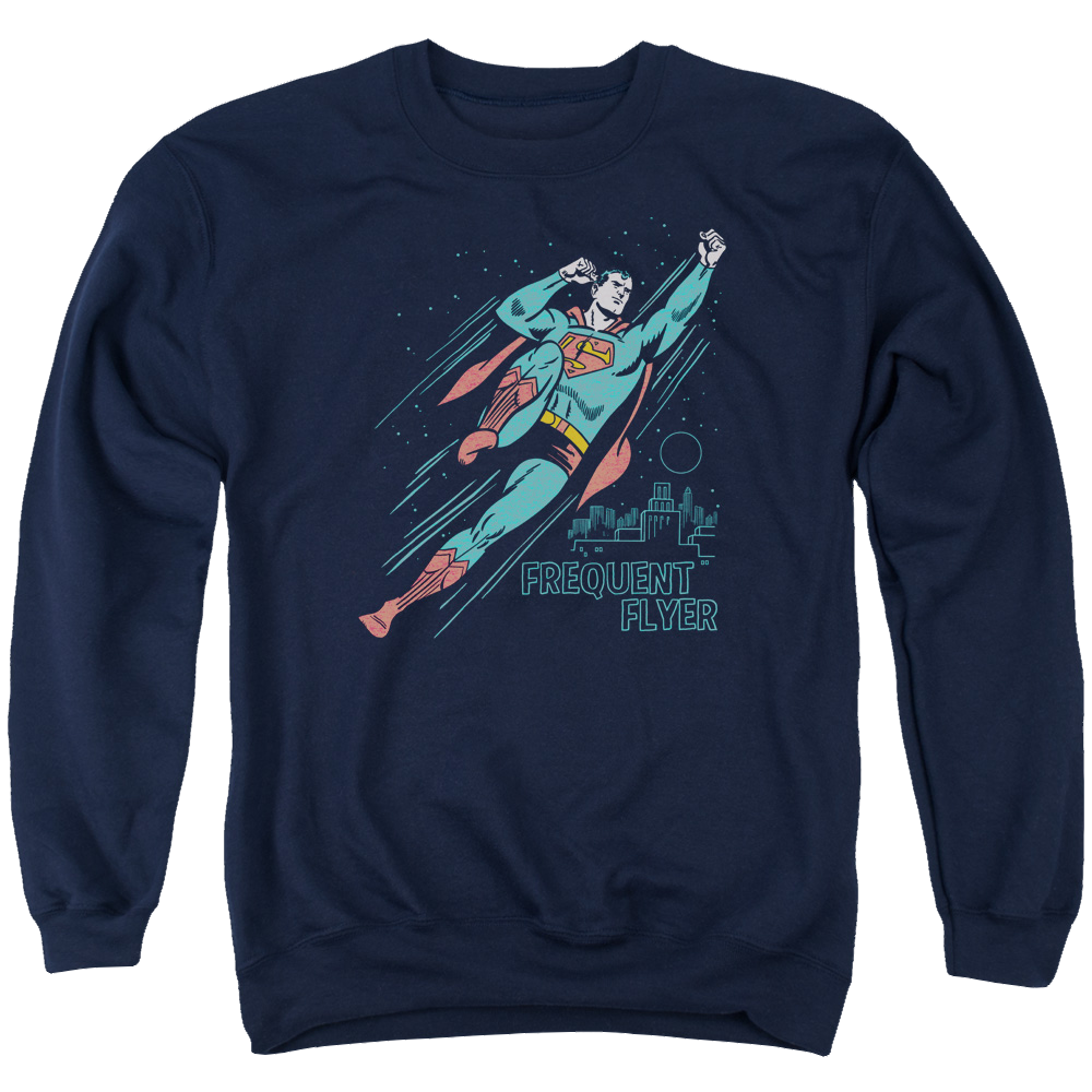 Superman Frequent Flyer - Men's Crewneck Sweatshirt Men's Crewneck Sweatshirt Superman   