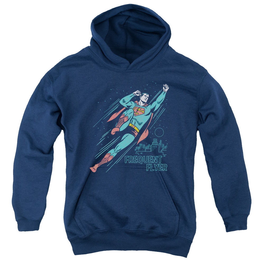 Superman Frequent Flyer - Youth Hoodie Youth Hoodie (Ages 8-12) Superman   