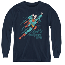 Superman Frequent Flyer - Youth Long Sleeve T-Shirt Youth Long Sleeve T-Shirt Superman   