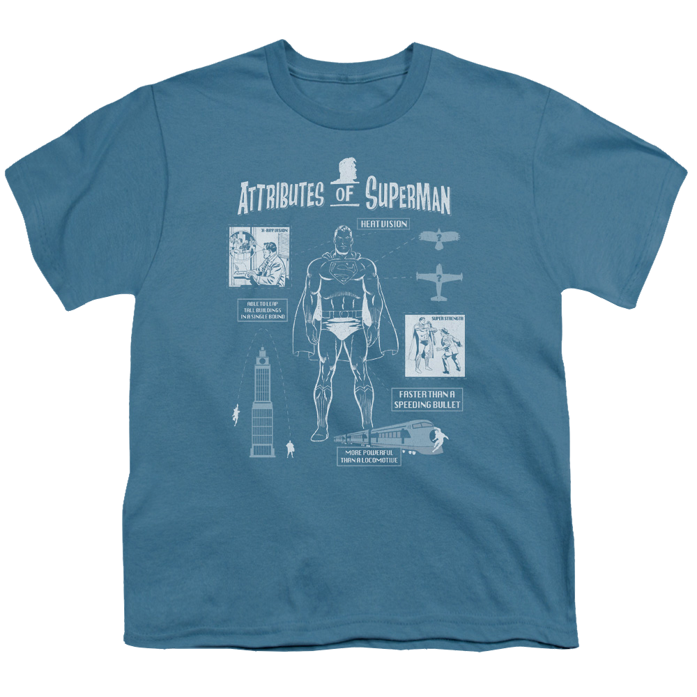 Superman Super Diagram - Youth T-Shirt Youth T-Shirt (Ages 8-12) Superman   