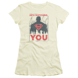 Superman Hes Watching You - Juniors T-Shirt Juniors T-Shirt Superman   