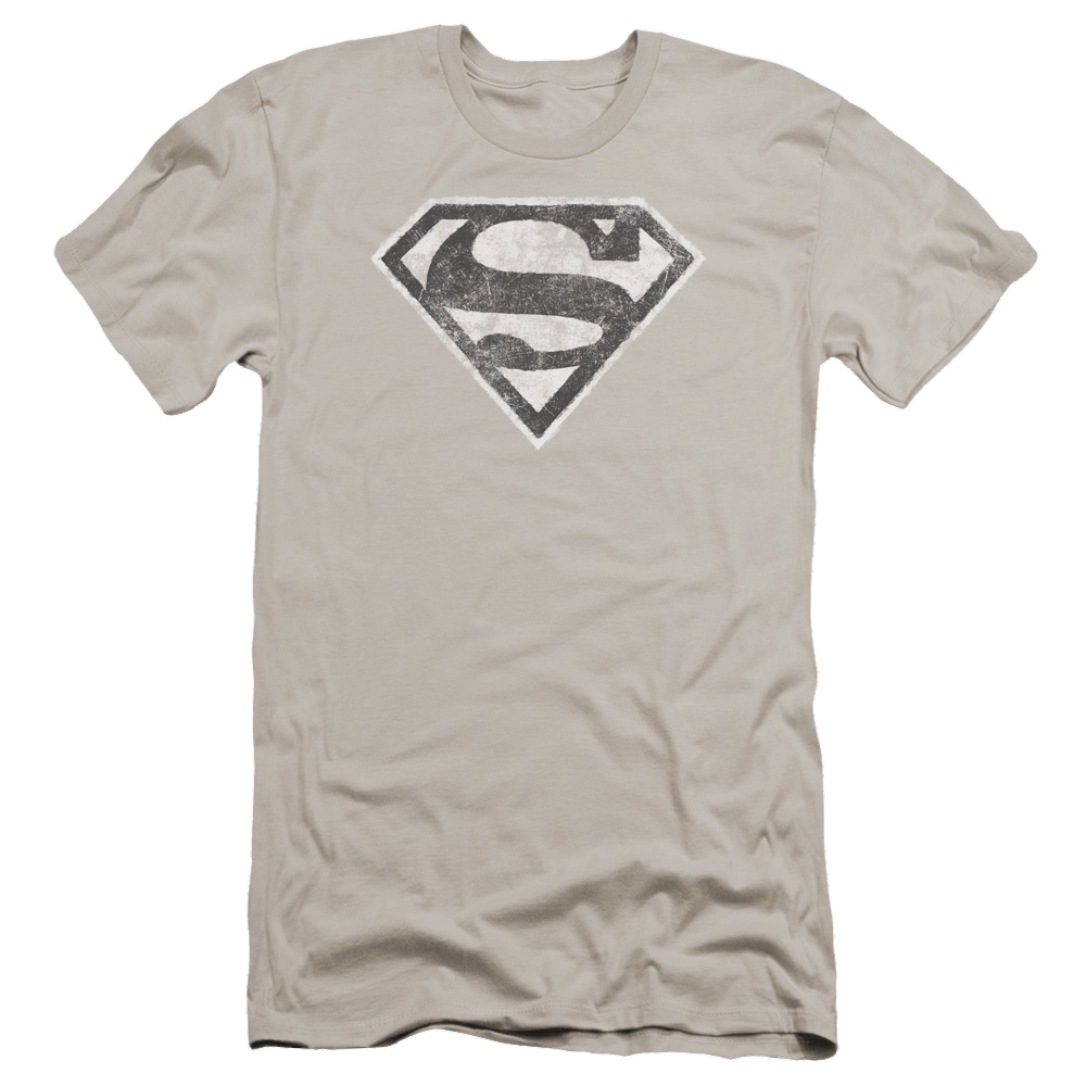 Superman Grey S - Men's Premium Slim Fit T-Shirt Men's Premium Slim Fit T-Shirt Superman   