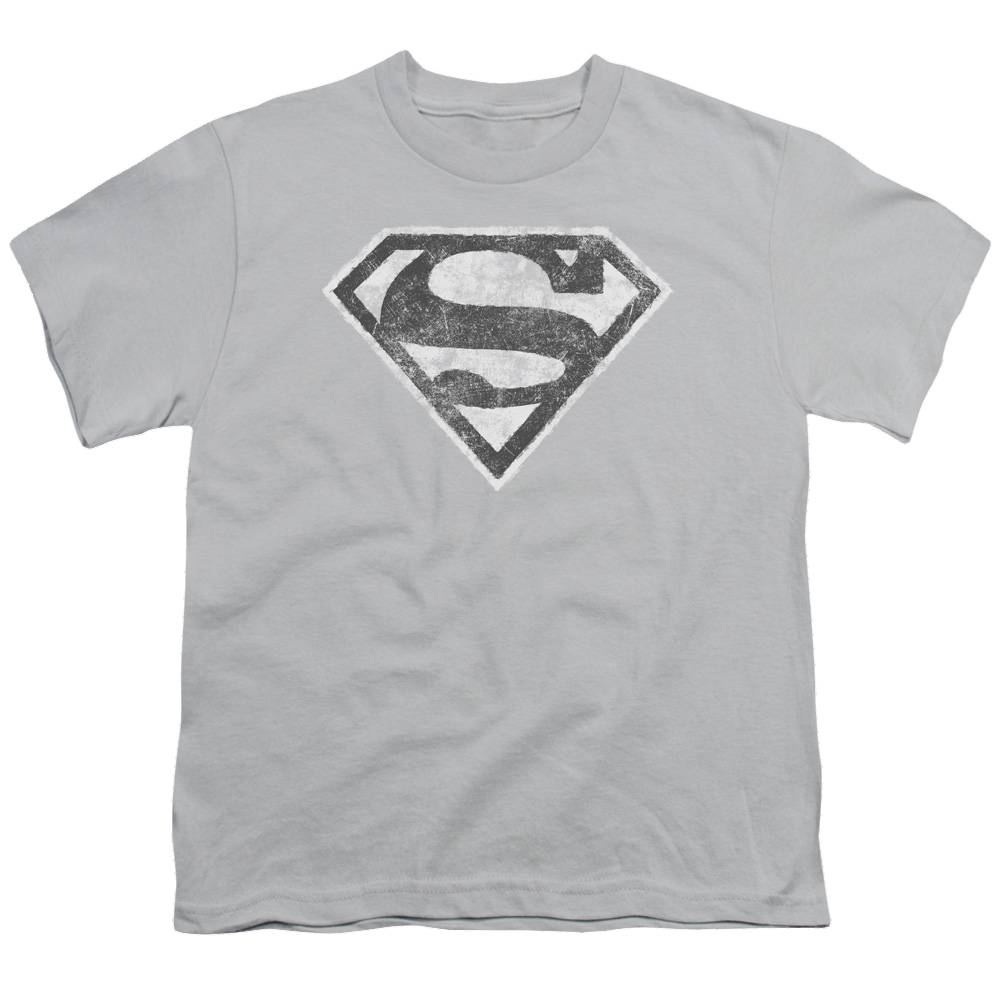 Superman Grey S - Youth T-Shirt Youth T-Shirt (Ages 8-12) Superman   