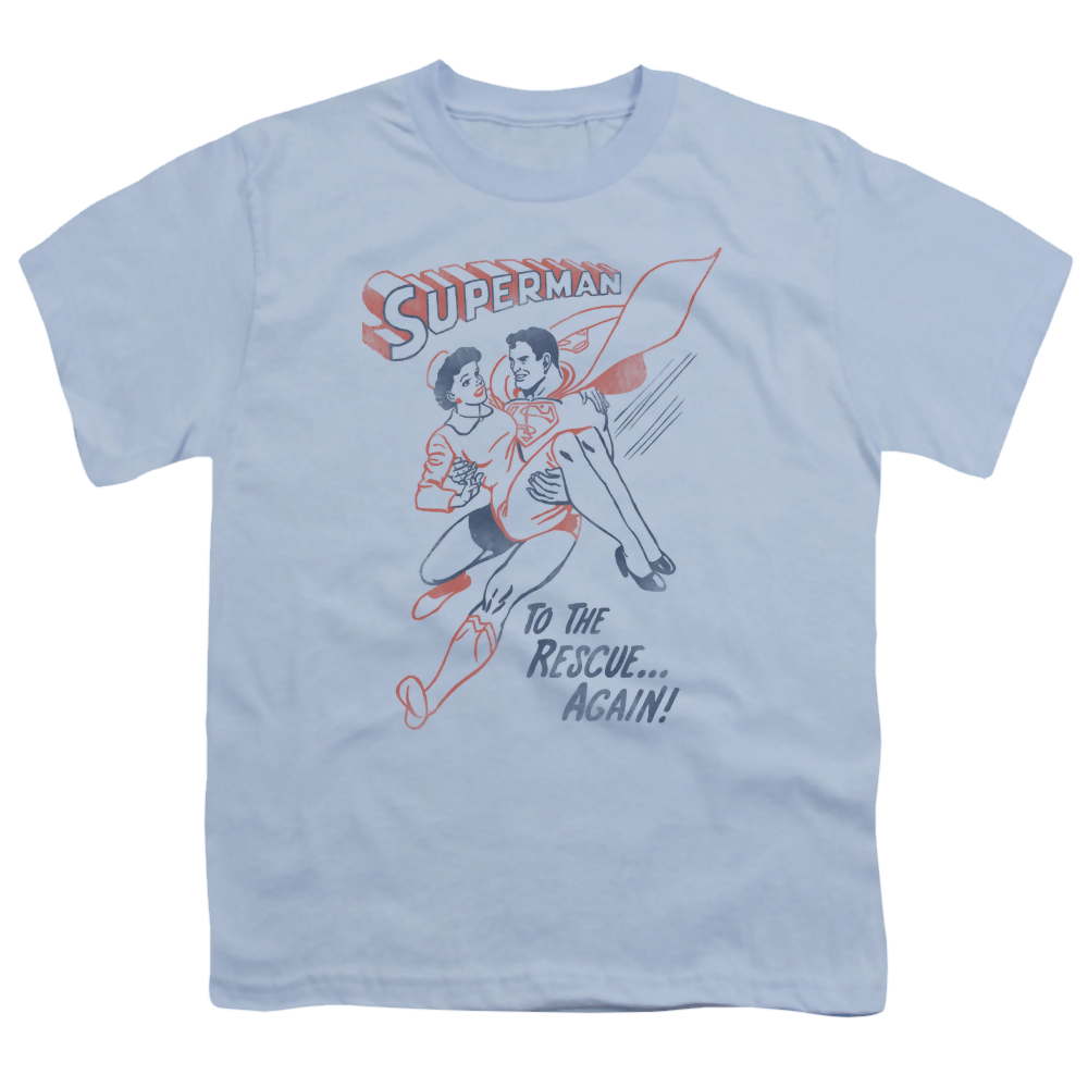 Superman To The Rescue - Youth T-Shirt Youth T-Shirt (Ages 8-12) Superman   