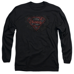 Superman Brick S - Men's Long Sleeve T-Shirt Men's Long Sleeve T-Shirt Superman   