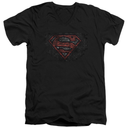 Superman Brick S - Men's V-Neck T-Shirt Men's V-Neck T-Shirt Superman   