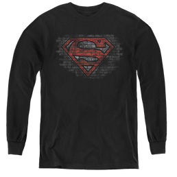 Superman Brick S - Youth Long Sleeve T-Shirt Youth Long Sleeve T-Shirt Superman   