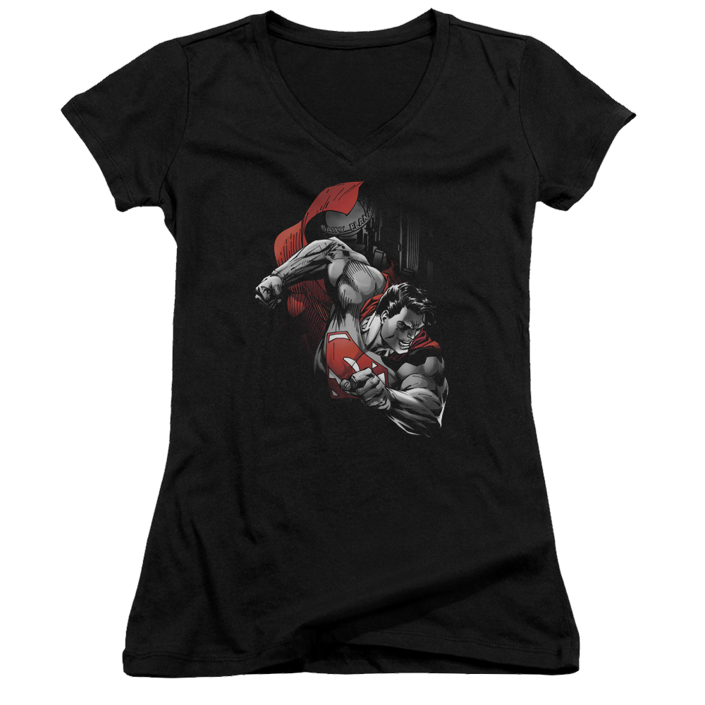 Superman My City - Juniors V-Neck T-Shirt Juniors V-Neck T-Shirt Superman   